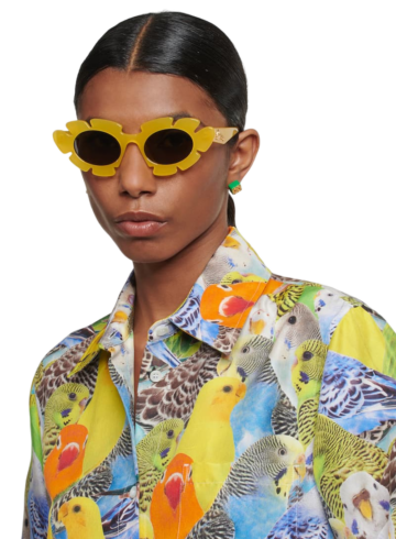 LOEWE - LOEWE  x Paula's Ibiza Flower Sunglasses ACID YELLOW