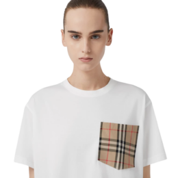 Burberry - Vintage Check Pocket Cotton Oversized T-shirt