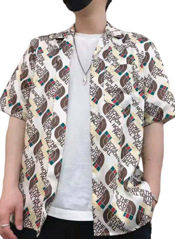 Gucci - Gucci x The North Face Web Silk Shirt Brown/Beige