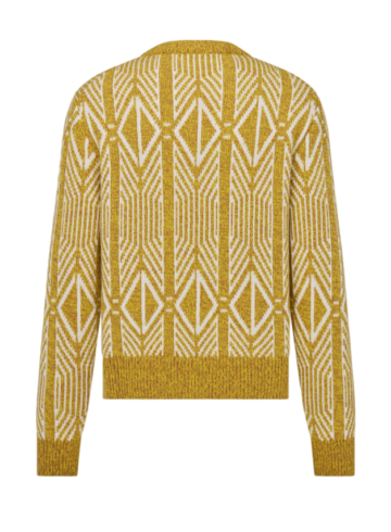 Christian Dior - Yellow and Ivory Technical Wool Jacquard