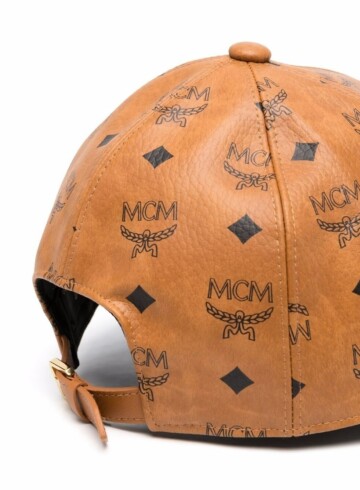 MCM - Faux - Leather Logo - Print Cap