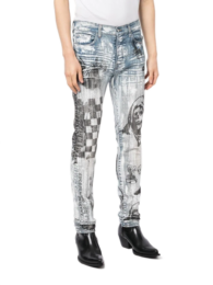 Amiri - Wes Lang Graphic - Print Skinny Jeans