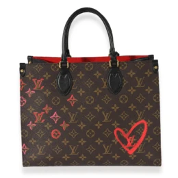 Louis Vuitton - Louis Vuitton Brown Monogram Canvas Fall In Love Onthego MM 2021 Tote Bag