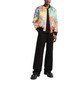 Versace - Barocco-print bomber jacket