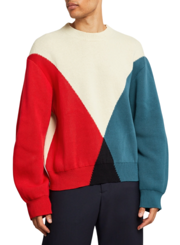 Jil Sander - Cotton-rich colour-block sweater