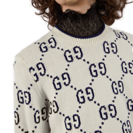 Gucci - GG cotton knit sweatshirt