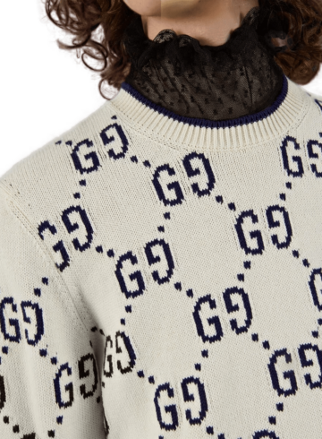 Gucci - GG cotton knit sweatshirt