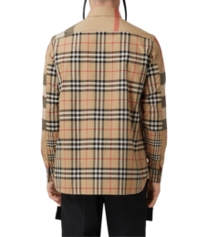 Burberry Cotton Patchwork Check Shirt