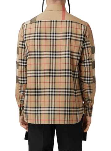 Burberry Cotton Patchwork Check Shirt