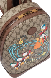 Gucci - Gucci x Disney Donald Duck Small Backpack in GG Supreme Canvas