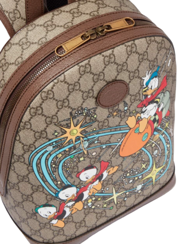 Gucci - Gucci x Disney Donald Duck Small Backpack in GG Supreme Canvas