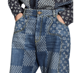 Louis Vuitton - Louis Vuitton Giant Damier Waves Monogram Denim Pants