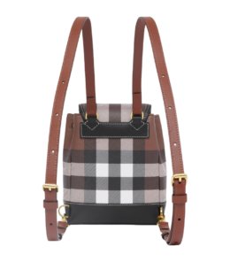 Burberry - Mini Leather Check Backpack