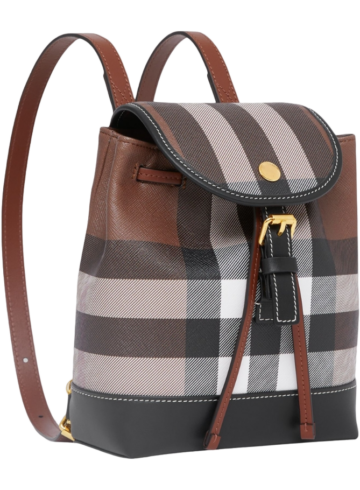 Burberry - Mini Leather Check Backpack