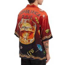 Casablanca - Casablanca short sleeve silk shirt Casa club sunset