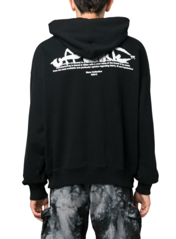 Off-White - Logo-print Drawstring Hoodie Black