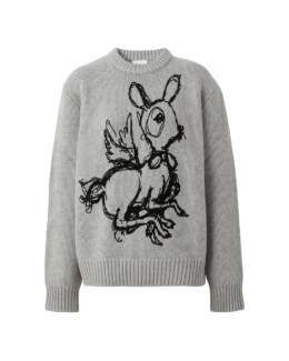 Burberry - Deer Graphic cashmere sweater