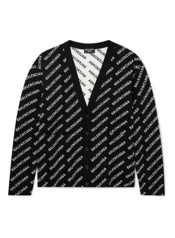 Balenciaga - Logo-Jacquard Cotton-Blend Cardigan