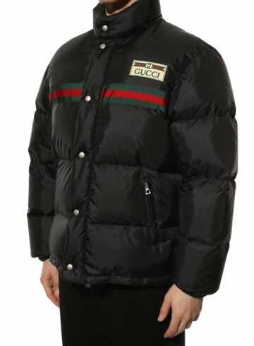 Gucci - Padded nylon jacket with Web