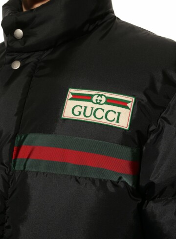 Gucci - Padded nylon jacket with Web